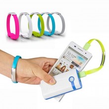 iPhone lightning cable, цветной силиконовый браслет